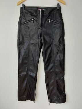 Urban Outfitters Y2K Style Goth Edgy Biker Faux Leather Moto Zipper Pant